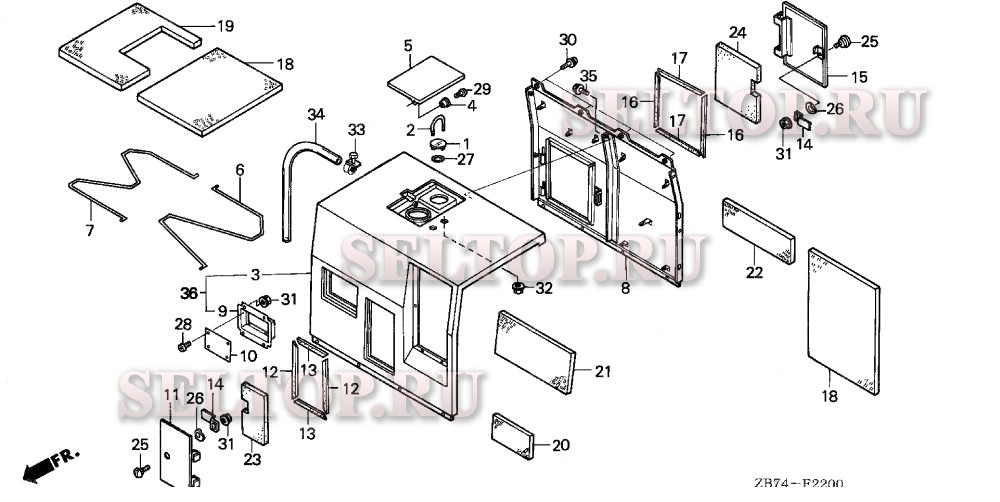 Основная крышка для Honda EX3300SK1 A