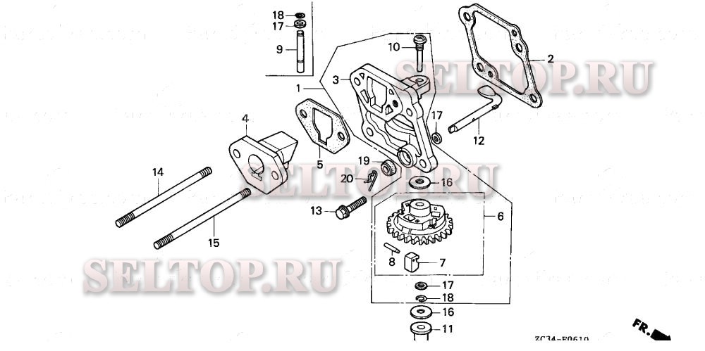 Крышка картера для Honda EX350 A/A