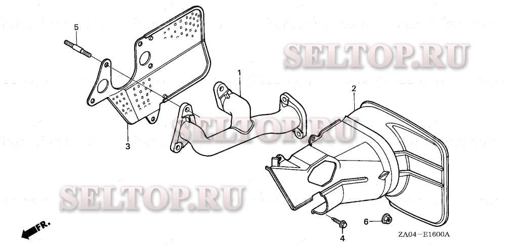 Выпускной коллектор для Honda EX5500K2 A/A