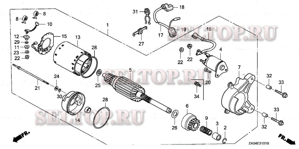 Стартер (2) для Honda EX5500K2 A/A