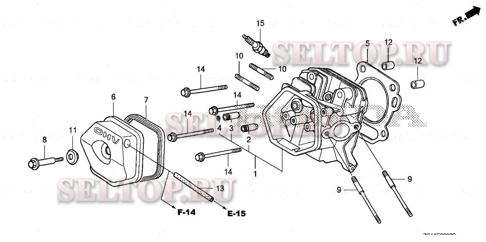 Головка цилиндра для Honda EZ3500 A/A
