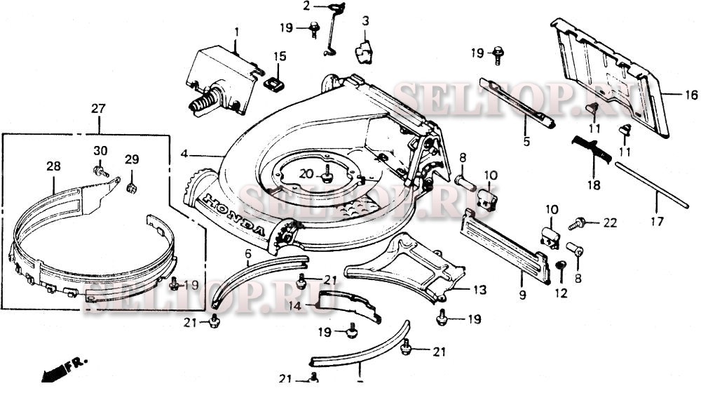 Hr194 корпус режущей части (ножей) для Honda HR194 PXA