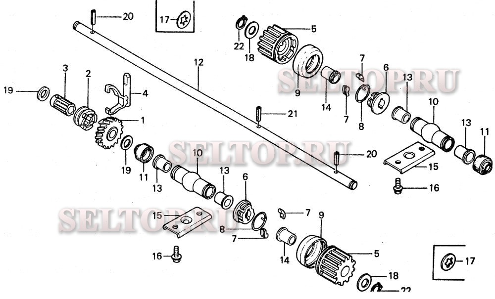Карданный вал, шестерня для Honda HR21 SDA