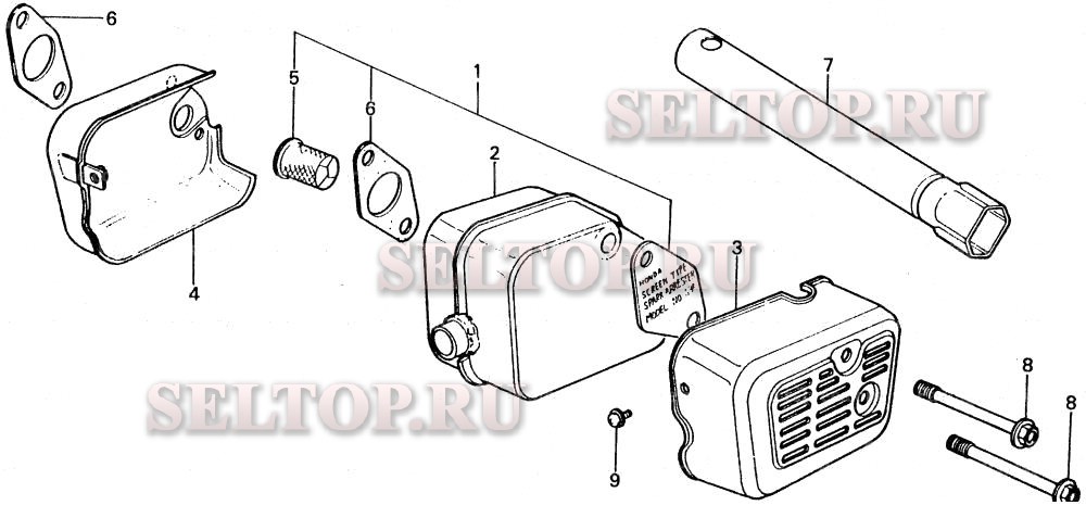 Глушитель, инструмент для Honda HR21 SDA