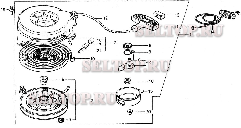 Ручной стартер для Honda HR21-5 SDAM