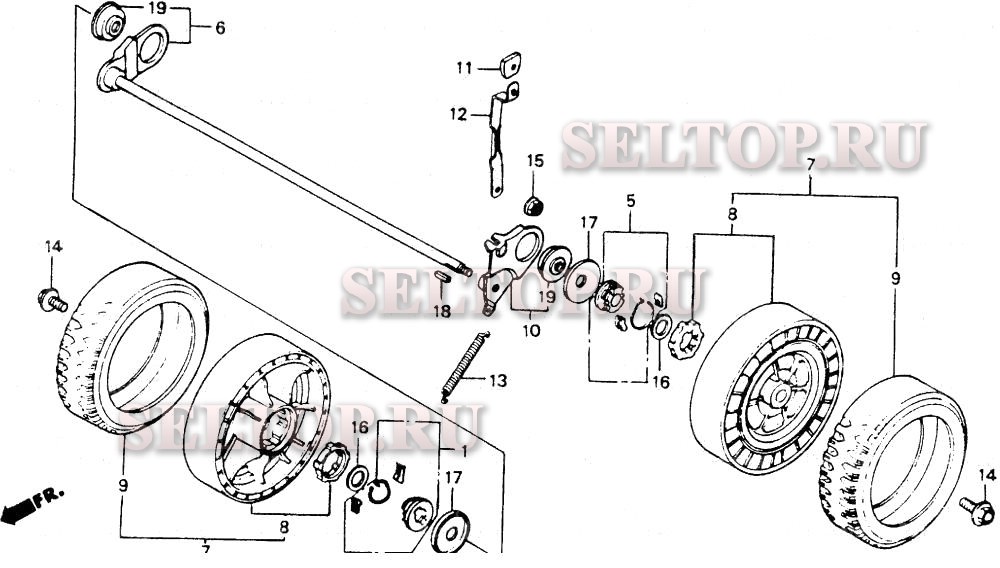Hra214-s заднее колесо для Honda HRA214 SXA