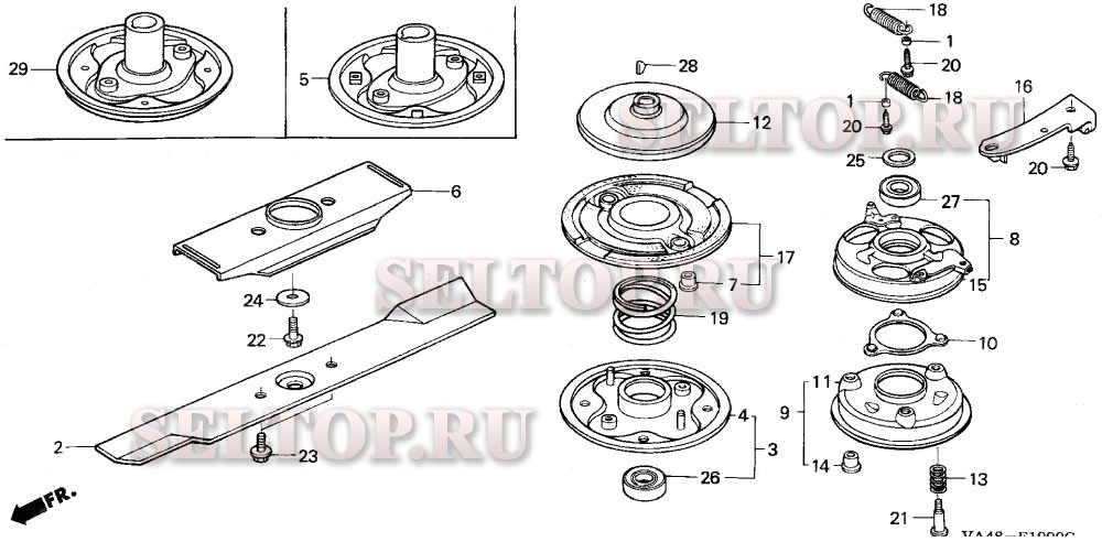 Узел режущего ножа для Honda HRA215 PDA