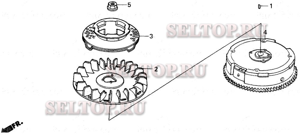 Маховик для Honda HRA216 SXA