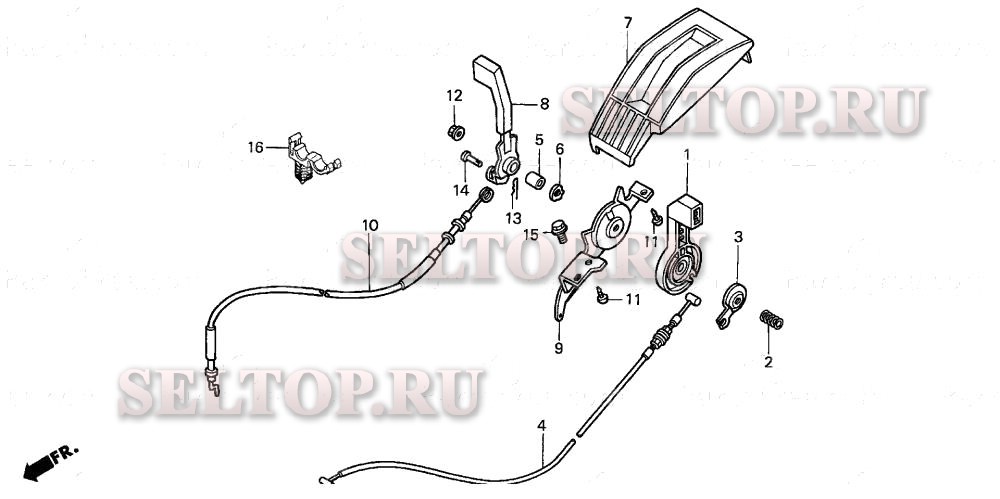 Рычаг дроссельной заслонки (tda, tdaa, txa, txaa) для Honda HRB216 TXA