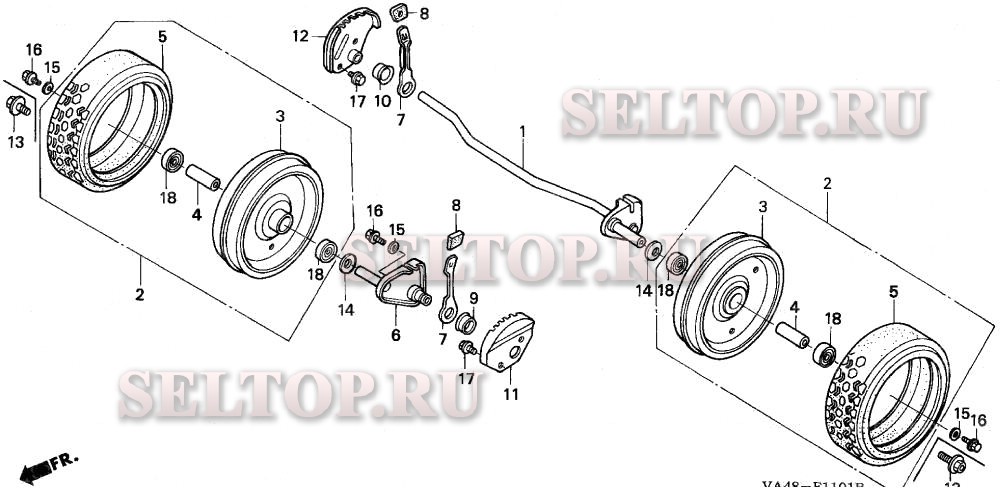Передние колеса (hrc215, hrc216, hrc216k1) для Honda HRC216 HXA