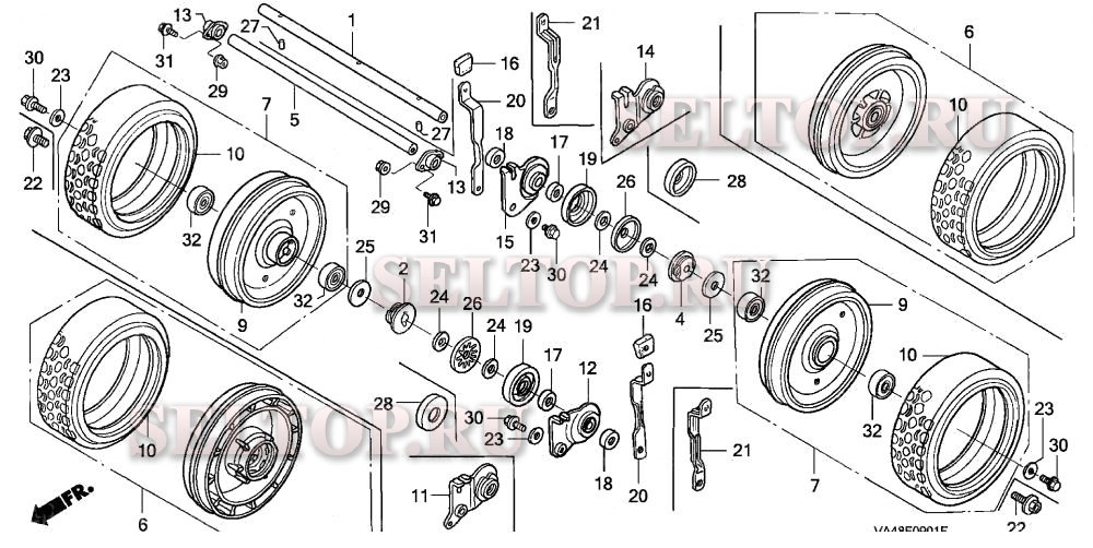 Заднее колесо (hrc215, hrc216, hrc216k1) для Honda HRC216 SXA