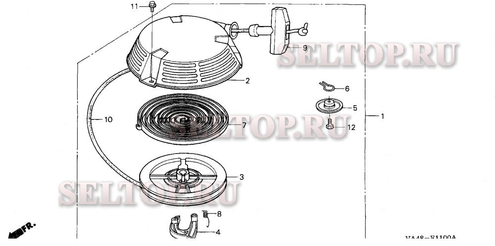 Ручной стартер (1) для Honda HRC216 SXA