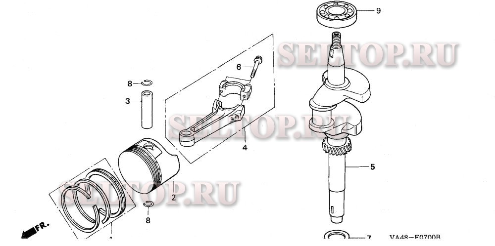Поршень для Honda HRC216K1 HXA