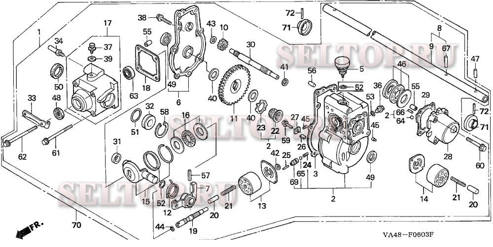 Редуктор (hrc216/k1 hxa) для Honda HRC216K1 HXAA