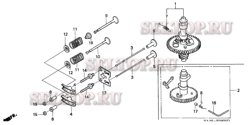 Распредвал для Honda HRC216K1 SXA