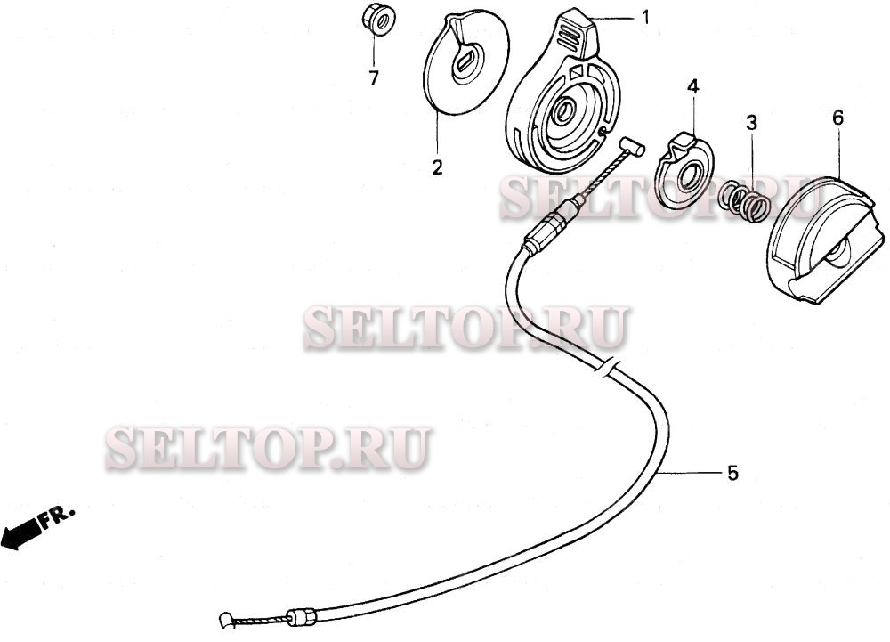 Рычаг дроссельной заслонки (1) для Honda HRC216K1 SXA
