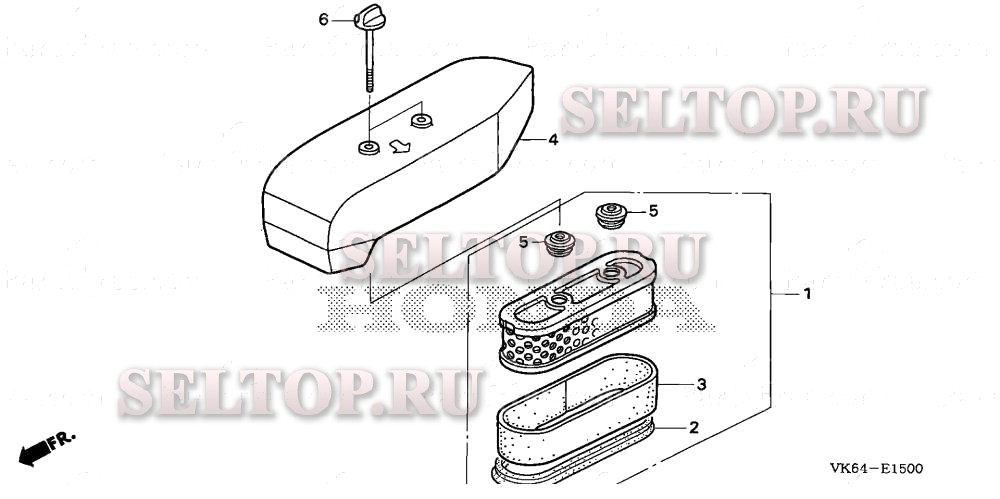 Воздушный фильтр (hrc216k2) (hxa, hxc) для Honda HRC216K2 HXA