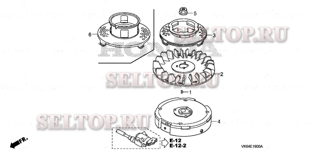 Маховик (hxa, hxc) для Honda HRC216K3 HXA