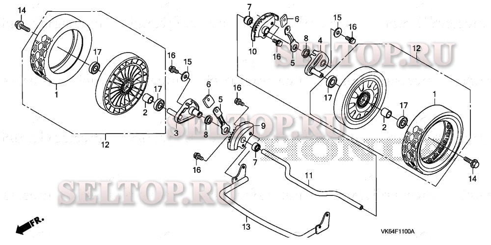 Передние колеса для Honda HRC216K3 HXA