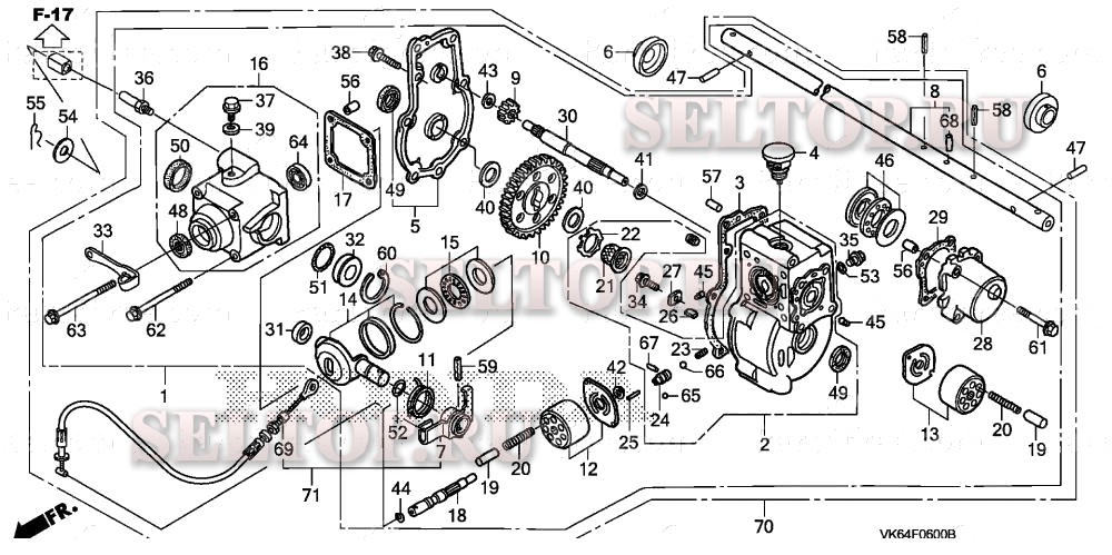 Редуктор для Honda HRC216K3 HXA