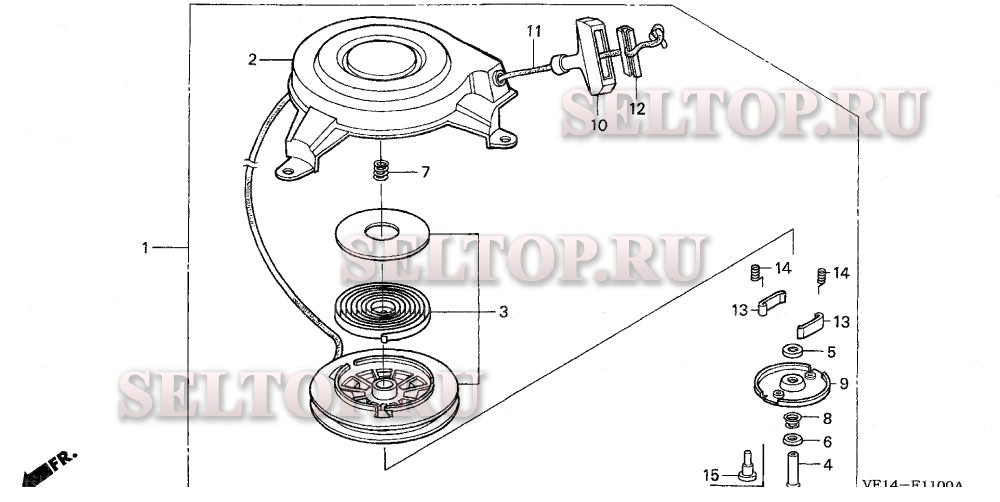 Ручной стартер для Honda HRM215K1 SXA
