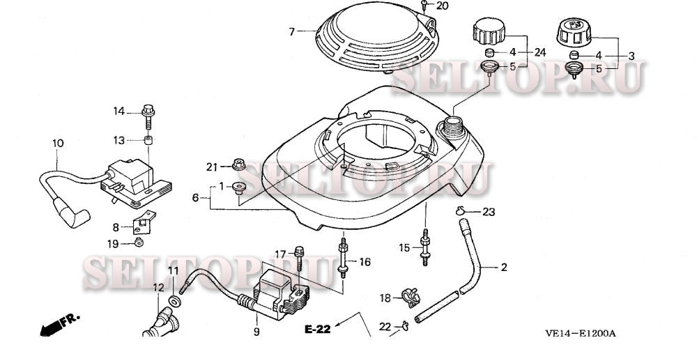 Кожух вентилятора для Honda HRM215K3 SDA
