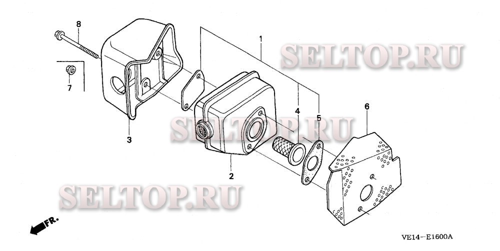 Глушитель для Honda HRM215K3 SDA