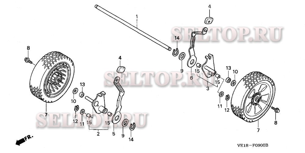 Заднее колесо (pda) для Honda HRM215K4 PDA