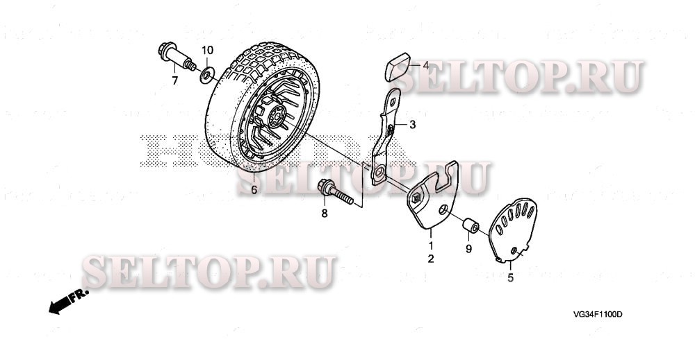 Передние колеса для Honda HRS216K2 PDAA