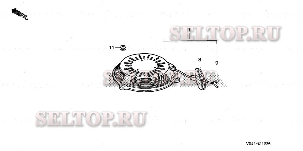 Ручной стартер для Honda HRS216K4 PDAA