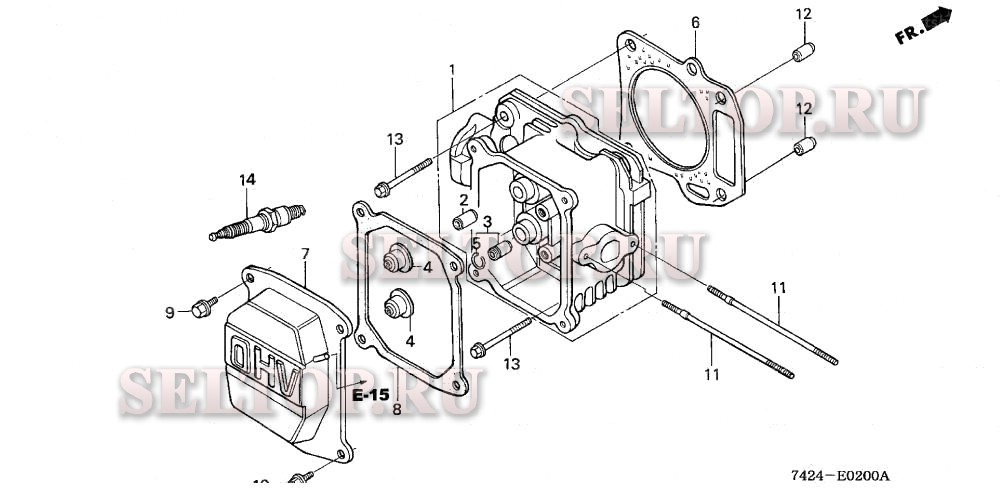 Головка цилиндра для Honda HP400K3 BA/B