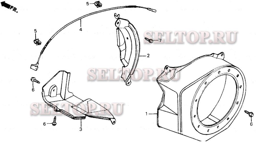 Кожух вентилятора для Honda HS55K2 TAS