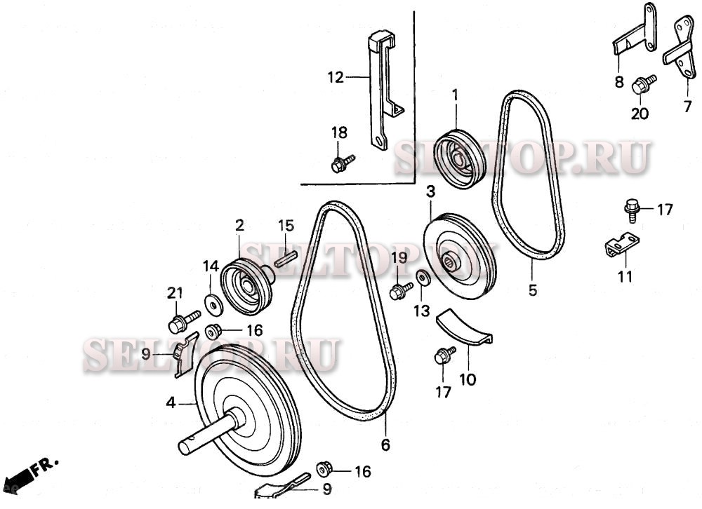 Ведомый шкив для Honda HS624K1 TA/C