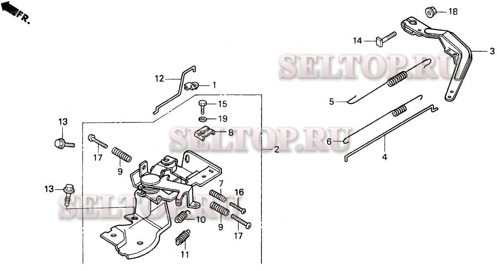 Управление для Honda HS624K1 TC/A
