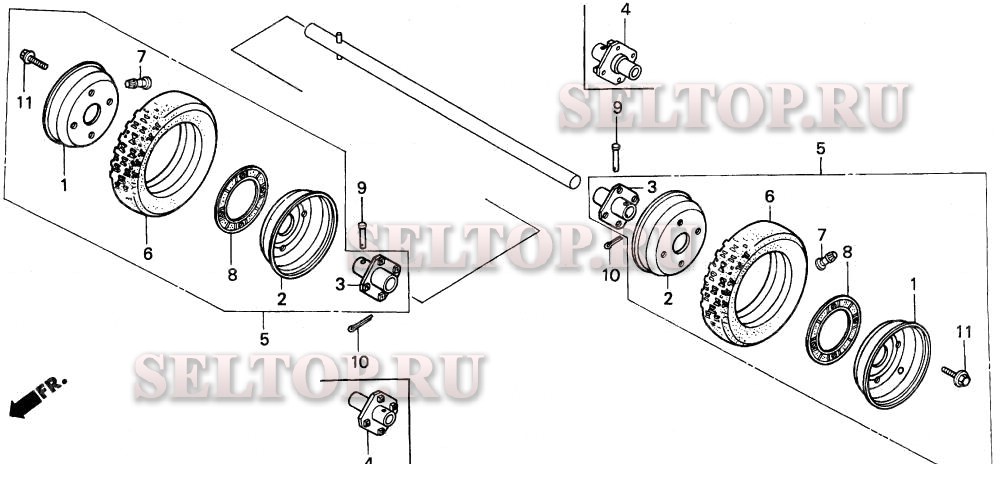 Колеса для Honda HS624K1 WA/B