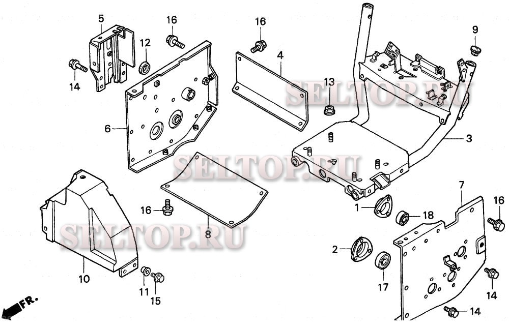 Рама двигателя для Honda HS624K1 WA/C