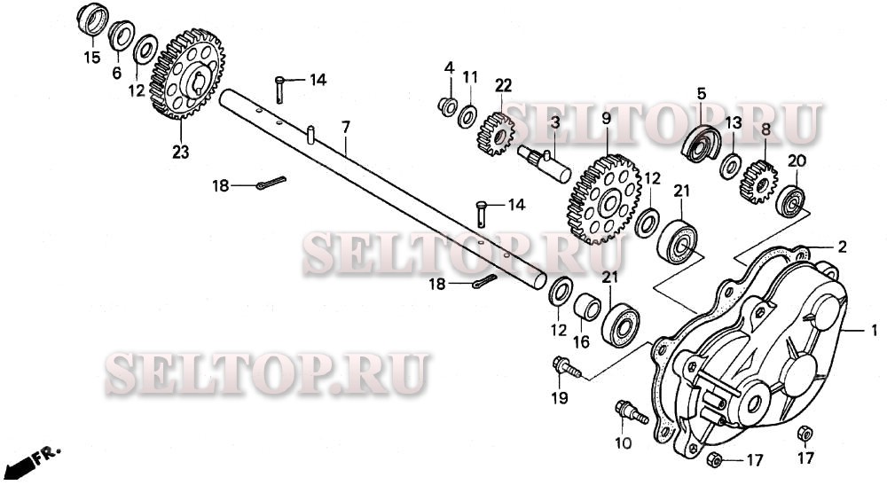 Правый корпус коробки передач для Honda HS624K1 WA/C