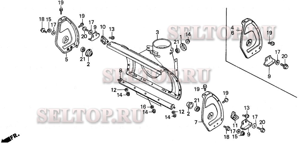Корпус шнека для Honda HS70 TA