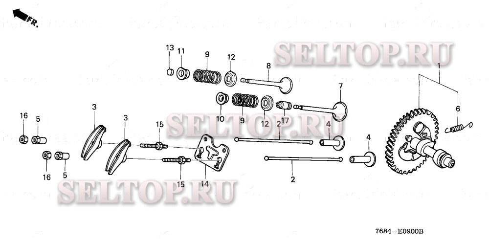 Распредвал для Honda HS828 TAS