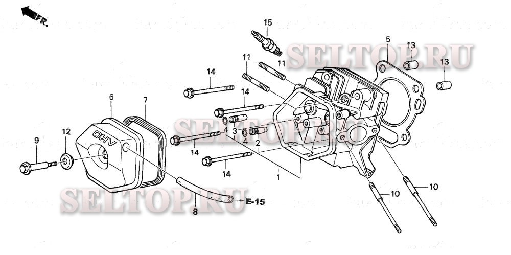 Головка цилиндра для Honda HS828 TAS