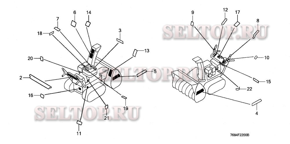 Этикетки для Honda HS828K1 TA