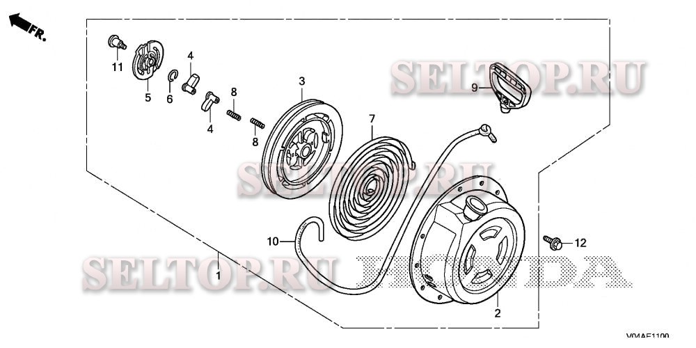 Ручной стартер для Honda HSS724A ATD