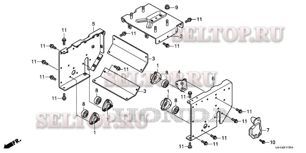 Рама двигателя (2) для Honda HSS928A AT