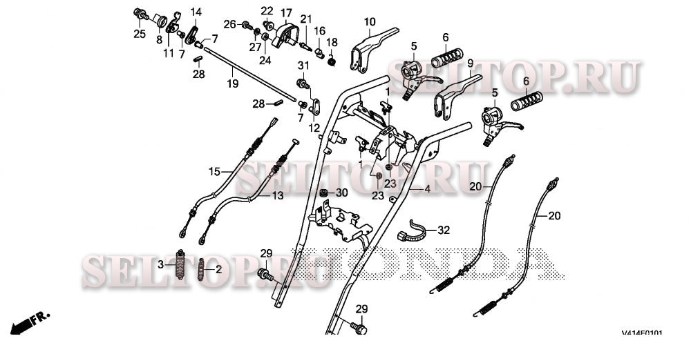 Рукоятка (2) для Honda HSS928A ATD