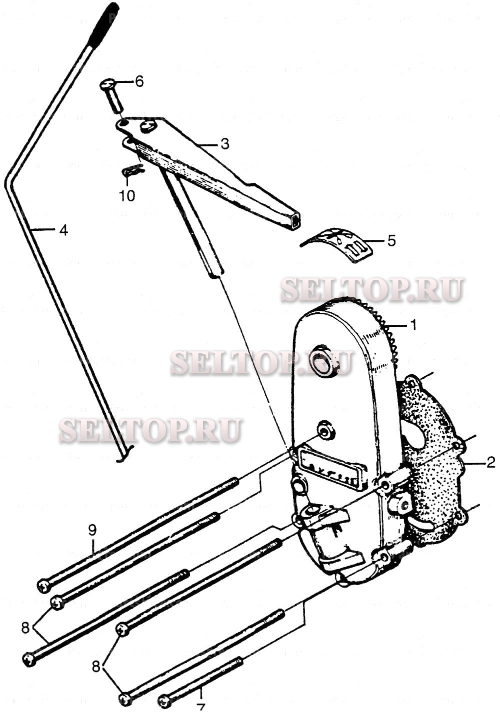 Левая боковая крышка для Honda F28 A