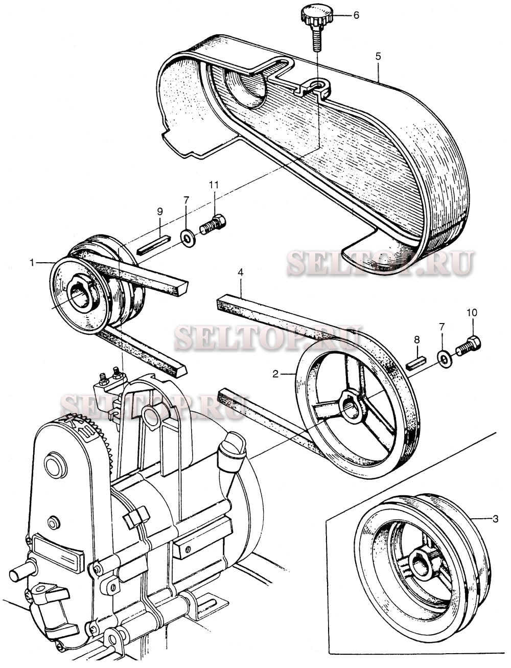 Шкив, ремень для Honda F28 A