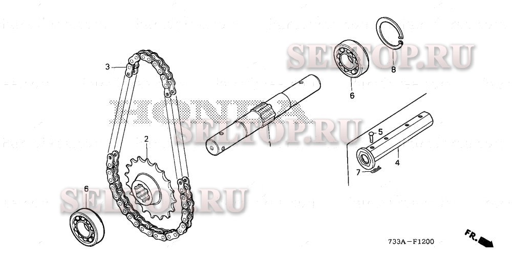 Полуось для Honda F401 AD