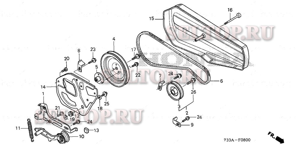 Крышка ремня для Honda F401K1 A