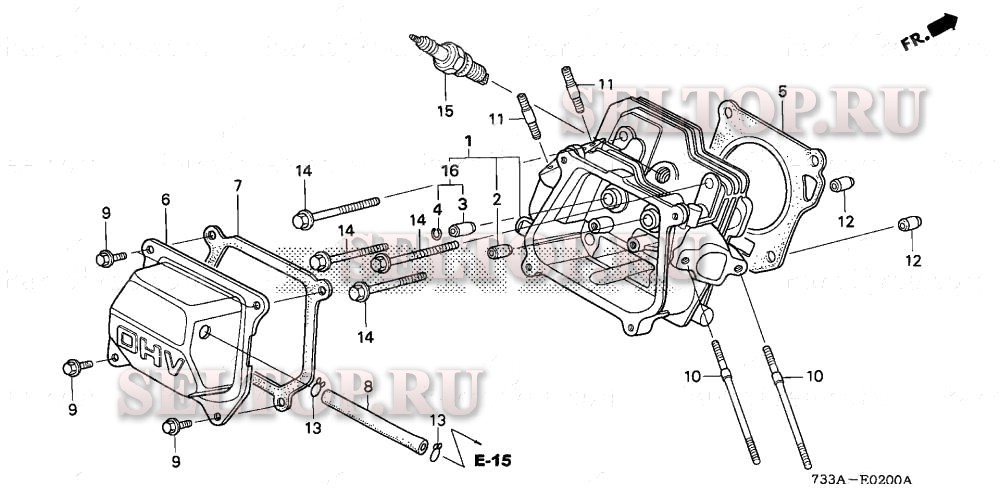 Головка цилиндра для Honda F501K2 AC1/B