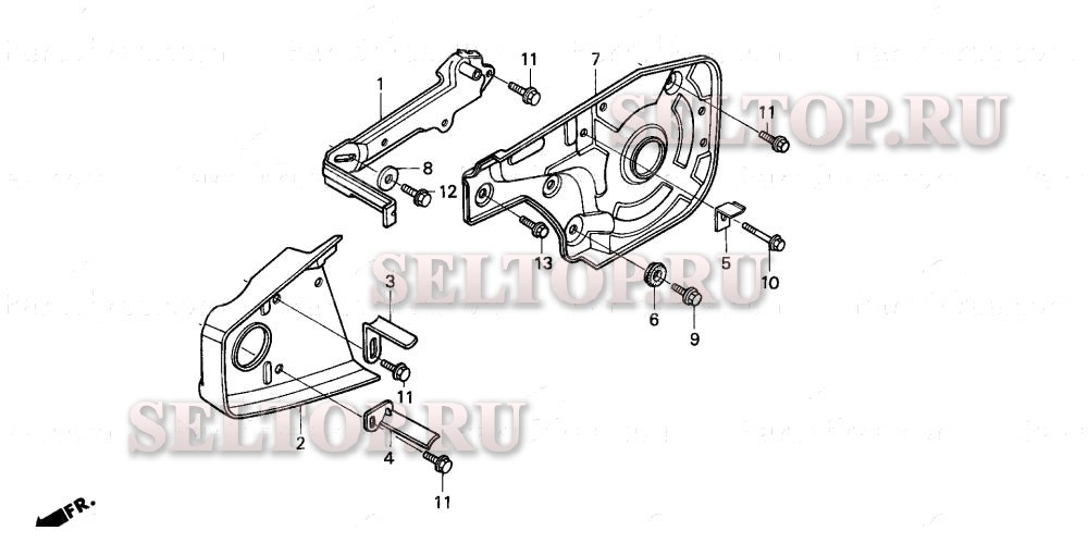 Fr600 держатель крышки ремня для Honda FR600 AC/D